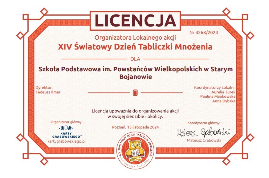 XIV Światowy Dzień Tabliczki Mnożenia