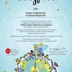 Milion dzieci modli się na różańcu