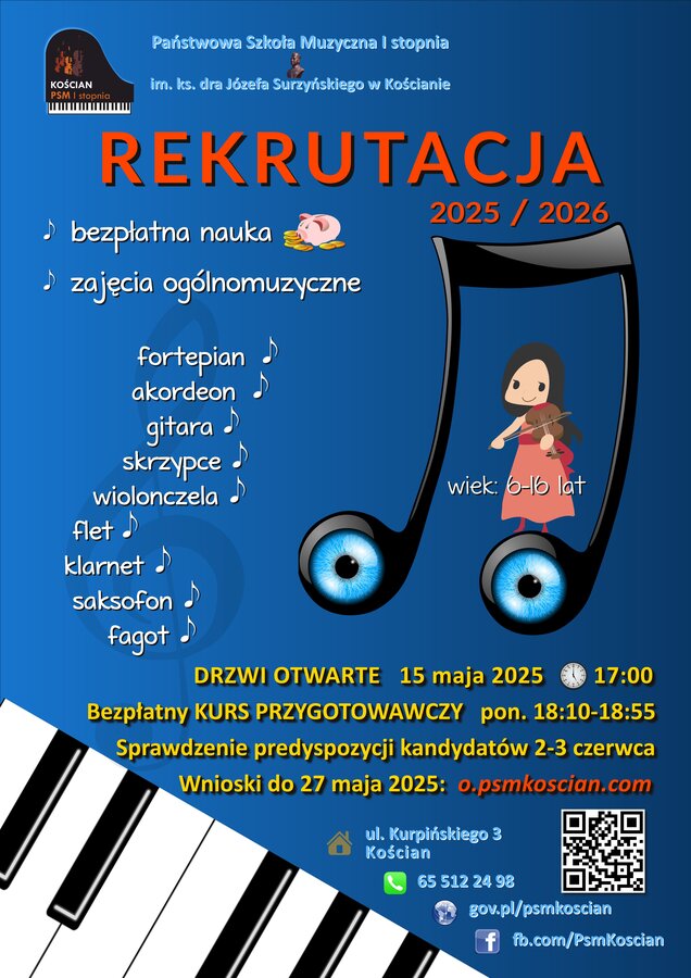 REKRUTACJA - SZKOŁA MUZYCZNA