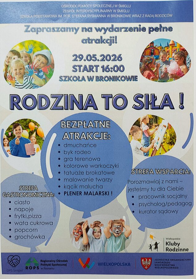 RODZINA TO SIŁA! - zaproszenie na festyn do BRONIKOWA