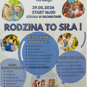 RODZINA TO SIŁA! - zaproszenie na festyn do BRONIKOWA