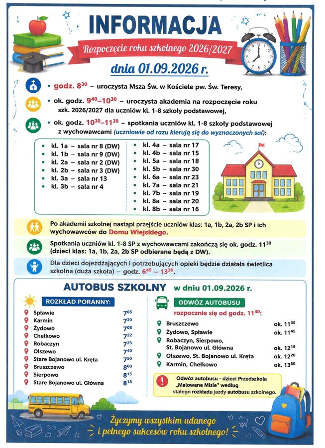 Rozpoczęcie roku szkolnego 2026/2027
